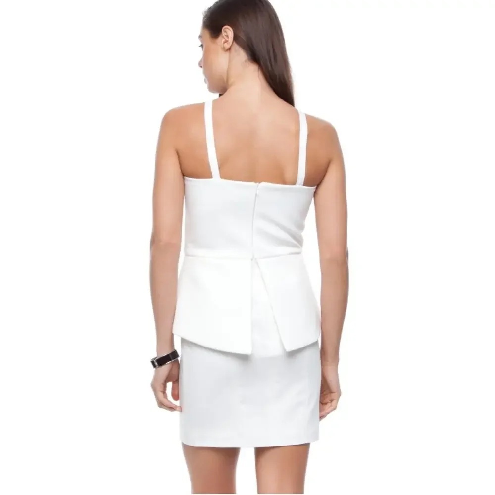 AQ/AQ Nielsen Peplum Mini Dress Women’s 4 Red‎ Structured Cocktail Dress NEW